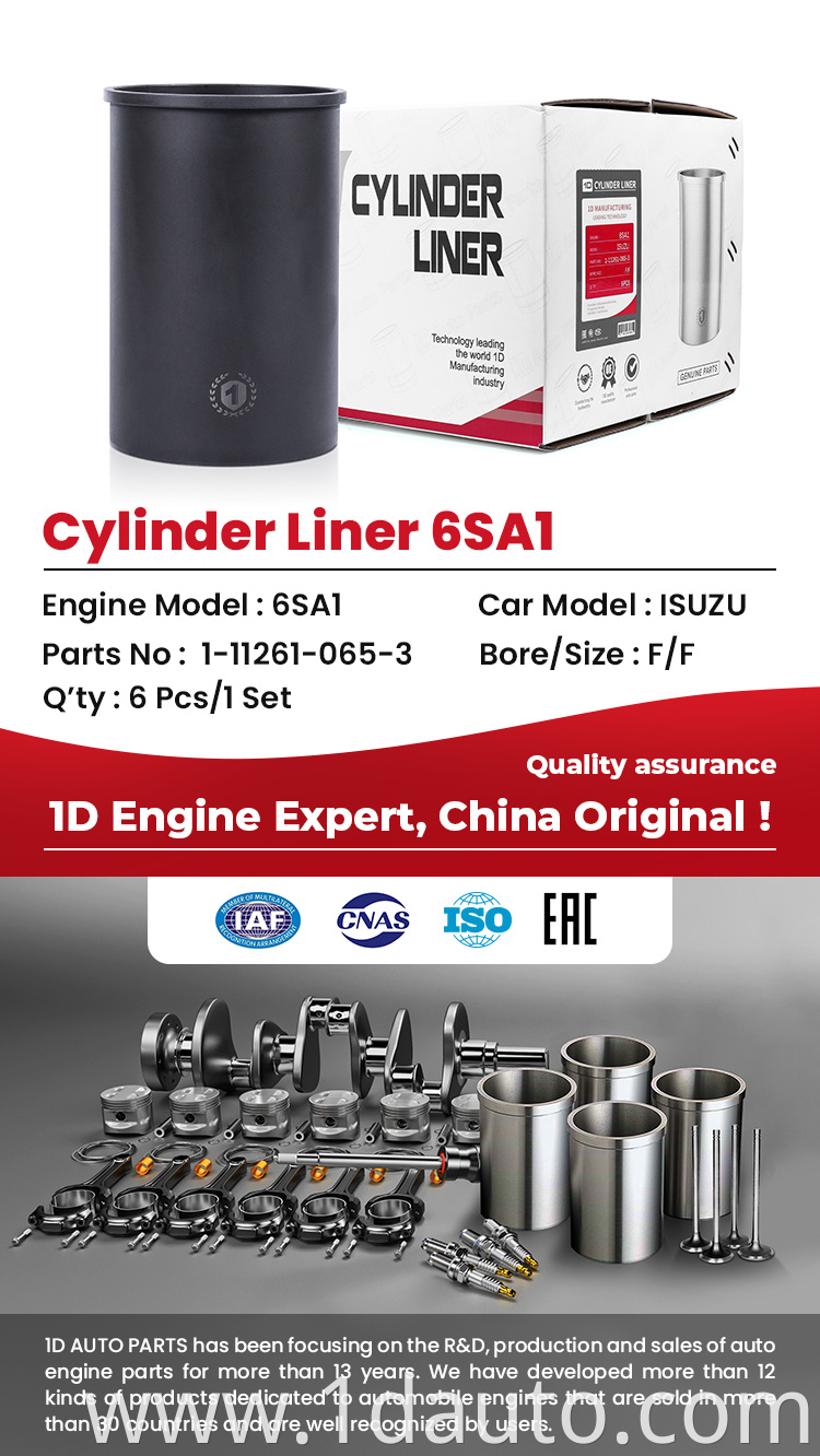 Engine Part Cylinder Liner 6SA1